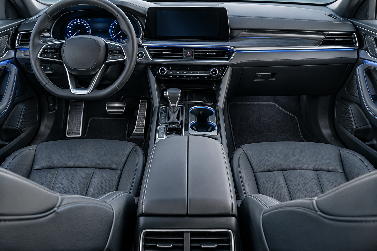 Intérieur automobile impeccable après un nettoyage professionnel